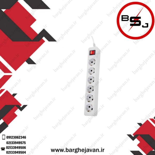 شش خانه ارتدار سرامیکی پارت الکتریک با کابل 1.8 متر کد 986